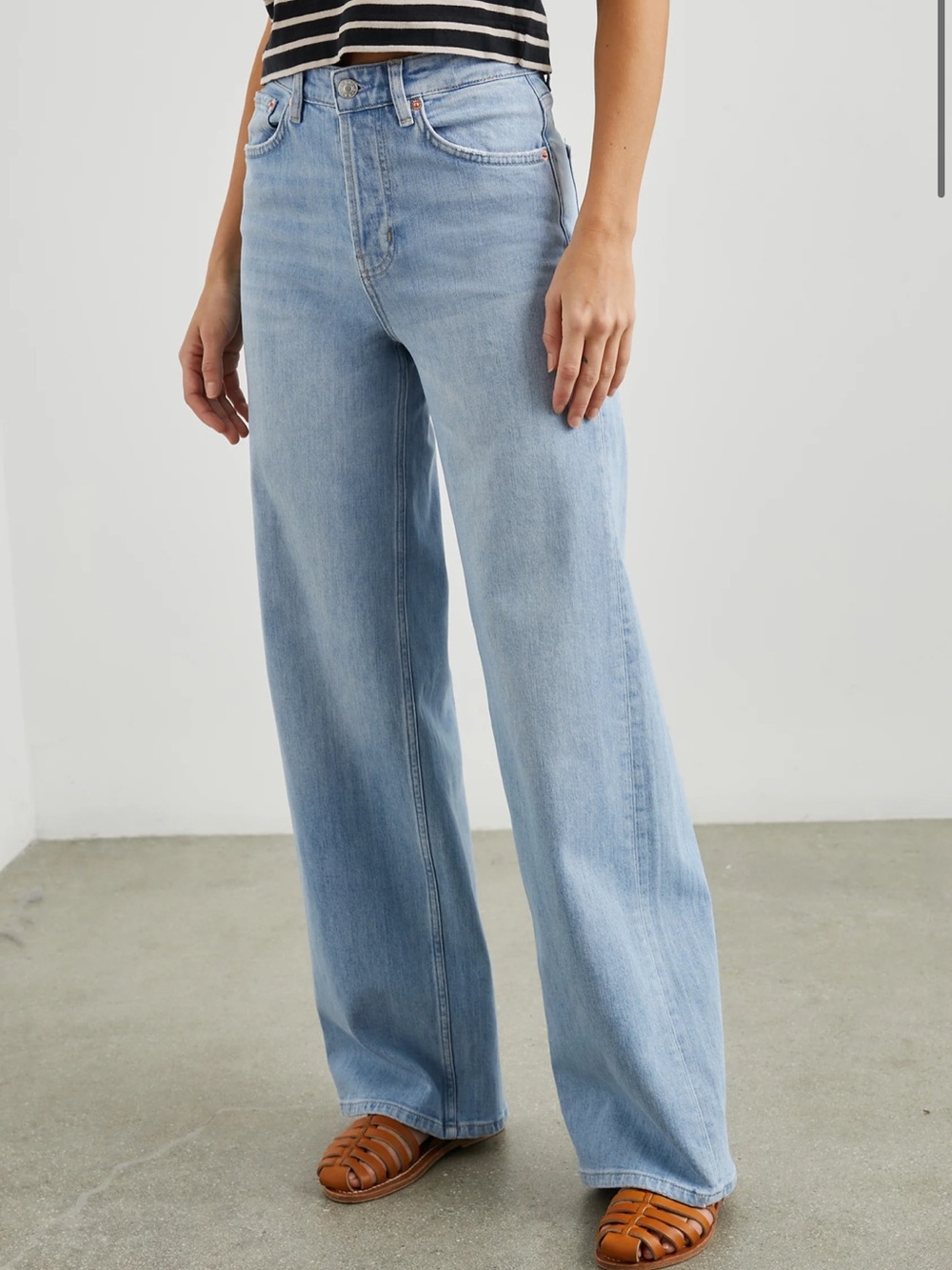 Rails Light Blue Getty Wide-Leg Jeans